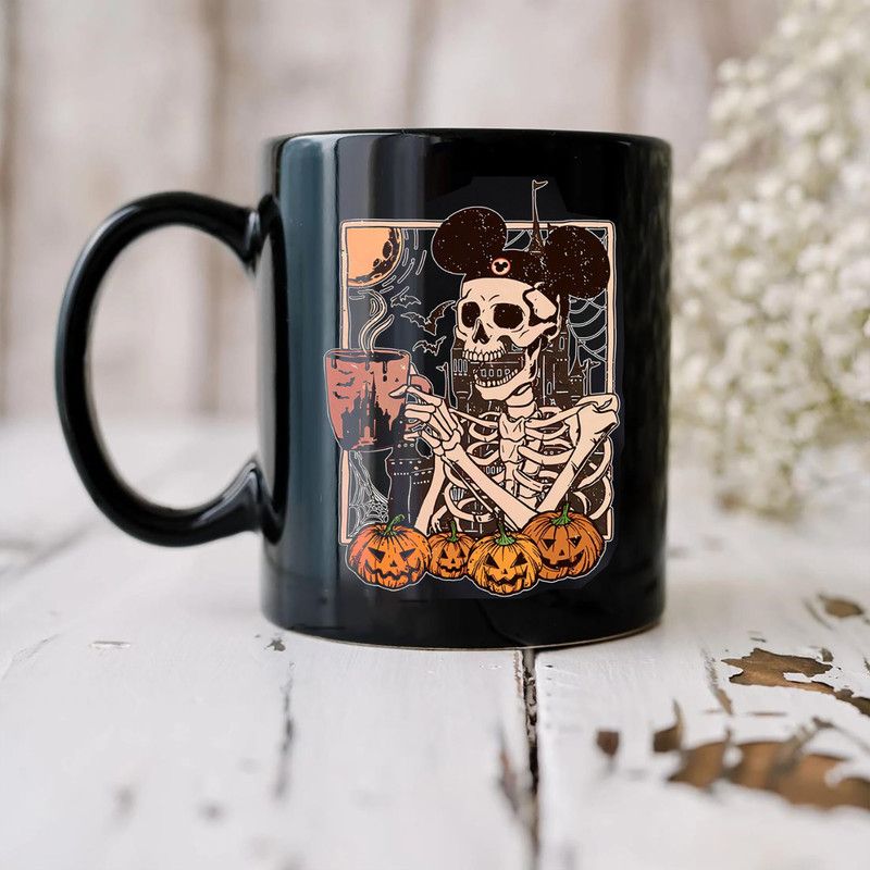 Halloween Mug, Skeleton Coffee Mug, Vintage Skeleton Mug, Spooky Mug, Pumpkin Halloween Mug, Stay Spooky Mug - 2.jpg
