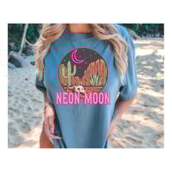 comfort colors neon moon shirt, country music lover, classic country style, music lover gift, country song shirt, nostal