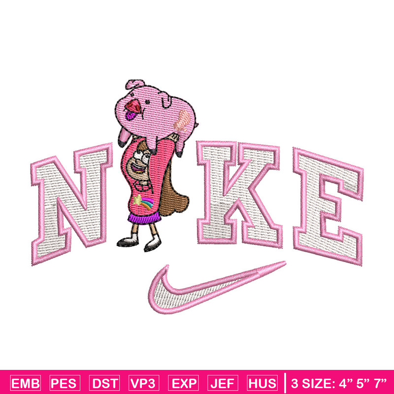 Nike girl pig embroidery design, Nike embroidery, Nike design, Embroidery shirt, Embroidery file,Digital download.jpg