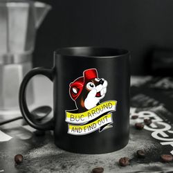otter buc around and find out mug, 11oz and 15oz ceramic mug, campfire mug