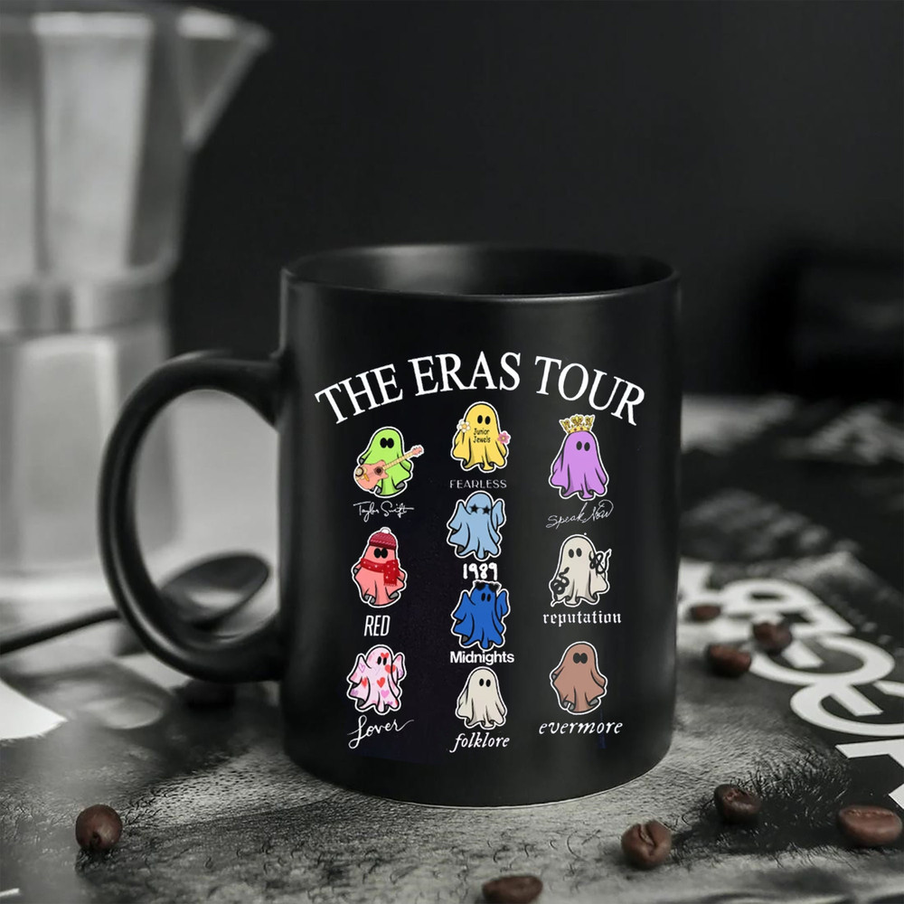 Vintage The Eras Tour Ghost Mug, TS Eras Tour Ghost Mug, TS Ghost Eras tour Mug, TS Ghost Halloween Mug, Swiftie Fan Mug - 1.jpg