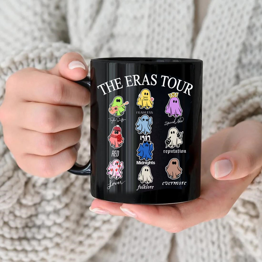 Vintage The Eras Tour Ghost Mug, TS Eras Tour Ghost Mug, TS Ghost Eras tour Mug, TS Ghost Halloween Mug, Swiftie Fan Mug - 3.jpg