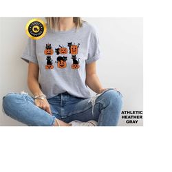 halloween pumpkin cats shirt, happy halloween shirt, halloween cat gift, cute halloween tee, halloween gift, funny pumpk