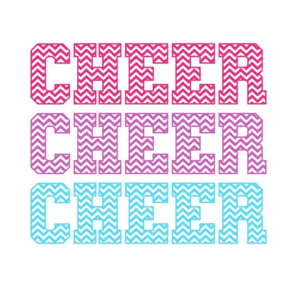 Cheer SVG, Cheer Chevron Letters SVG, Cheer Stacked SVG, Dig | Inspire ...