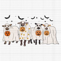 cow ghost halloween farmer trick or treat svg, trick or treat cow svg, ghost halloween svg, cow halloween svg, halloween