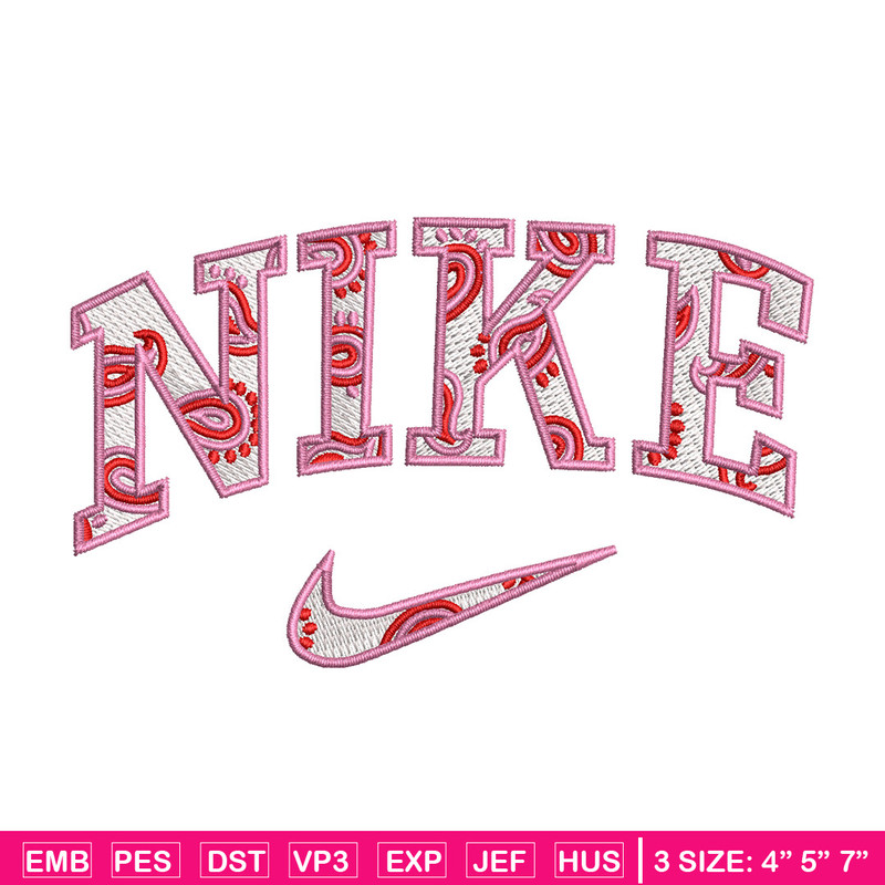 Nike pink embroidery design, Nike embroidery, Emb design, Embroidery shirt, Embroidery file, Digital download.jpg