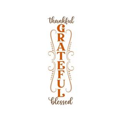 fall porch sign svg, thankful, grateful, blessed svg sign, digital download, cut file, sublimation, clip art (individual