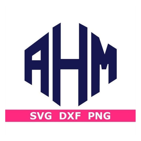 Monogram SVG/DXF/PNG, Diamond Point Monogram Alphabet, Schoo | Inspire ...