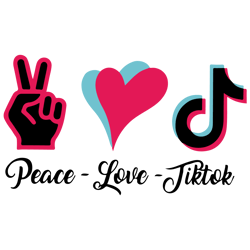 peace love tiktok svg - trending svg - tiktok svg - tiktok logo svg - tiktoker svg - tik tok svg - instant download