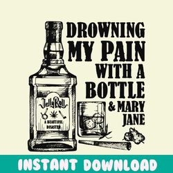 bottle and mary jane jelly roll svg country music svg file