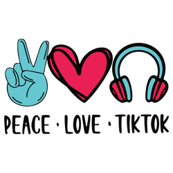 peace love tiktok svg - tiktok svg - tiktok logo svg - tiktoker svg - tiktok svg - trending svg - instant download