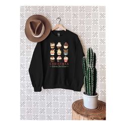christmas cupcakes sweatshirt, christmas calories don't count shirt, christmas crewneck sweater, holiday gifts, christma