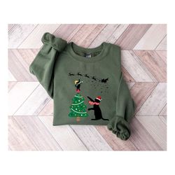 christmas cat lover sweater, vintage catmast sweatshirt, cat lover christmas shirt, funny christmas cat shirt, cat chris