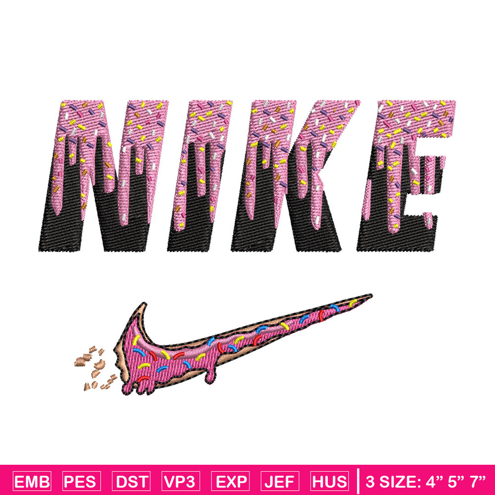 Nike x donnut embroidery design, Donut embroidery, Nike design, Embroidery shirt, Embroidery file, Digital download.jpg