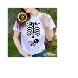 halloween funny skeleton maternity shirt, cute pregnancy announcement tee, funny halloween new mom shirt, mama gift, hal