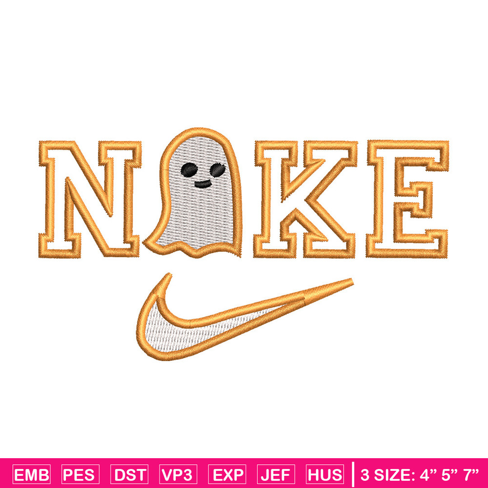 Nike x ghost horror embroidery design, Ghost embroidery, Nike design, Embroidery shirt, Embroidery file,Digital download.jpg