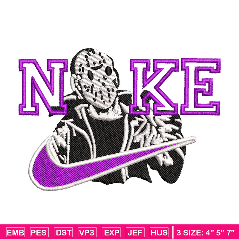 Nike x horror embroidery design, Horror movie embroidery, Nike design, Embroidery shirt, Embroidery file,Digital download.jpg