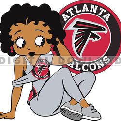 Atlanta Falcons Betty Boop Svg, NFL Svg, Girl Sport Svg, Football Svg Download Digital File 15