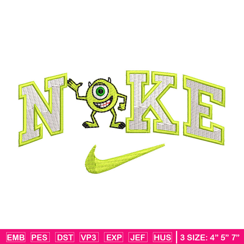 Nike x mike embroidery design, Disney embroidery, Nike design, Embroidery shirt, Embroidery file, Digital download.jpg