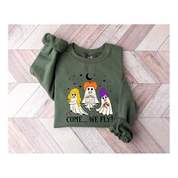 come we fly halloween sweatshirt, ghost nursing halloween t-shirt, sanderson sisters sweatshirt, salem nurse crewneck
