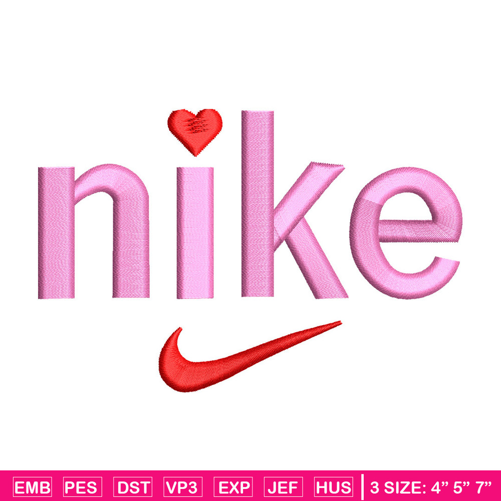 Nike x pink embroidery design, Nike embroidery, Nike design, Embroidery shirt, Embroidery file, Digital download.jpg