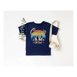 cousin crew camping shirt, cousin crew toddler t-shirt, camping crew toddler t-shirt, outdoor summer tee, retro style to