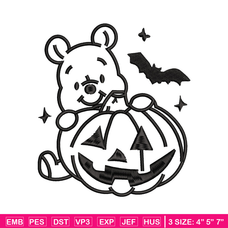 Pooh pumpkin embroidery design, Pooh embroidery, Embroidery file, Embroidery shirt, Emb design, Digital download.jpg