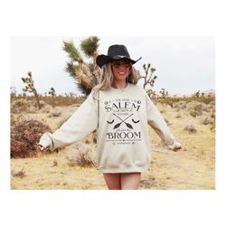 salem broom company sweatshirt, salem 1692 hoodie, witch broom sweater, halloween witch shirt