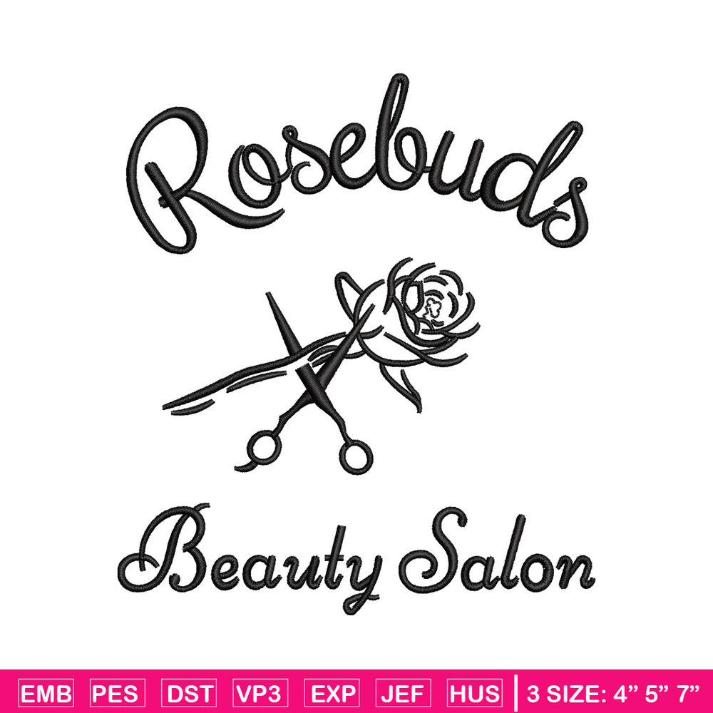 Rosebudes embroidery design, Beauty salon embroidery, Emb design, Embroidery shirt, Embroidery file, Digital download.jpg