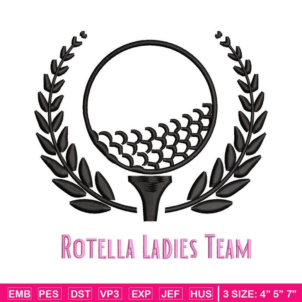 Rotella ladies team embroidery design, Sport embroidery, Emb design, Embroidery shirt, Embroidery file, Digital download.jpg