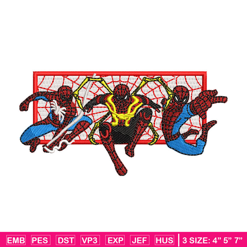 Spiderman box embroidery design, Spiderman embroidery, Emb design, Embroidery shirt, Embroidery file, Digital download.jpg