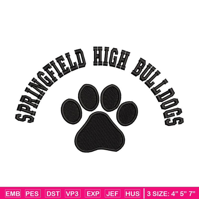 Springfield embroidery design, Logo embroidery, Emb design, Embroidery shirt, Embroidery file, Digital download.jpg