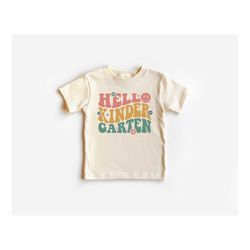 hello kindergarten shirt, back to school toddler t-shirt, welcome kindergarten shirt, aesthetic toddler tee