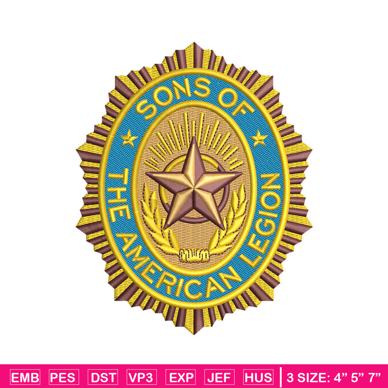 The american legion embroidery design, Logo embroidery, Emb design, Embroidery shirt, Embroidery file, Digital download.jpg