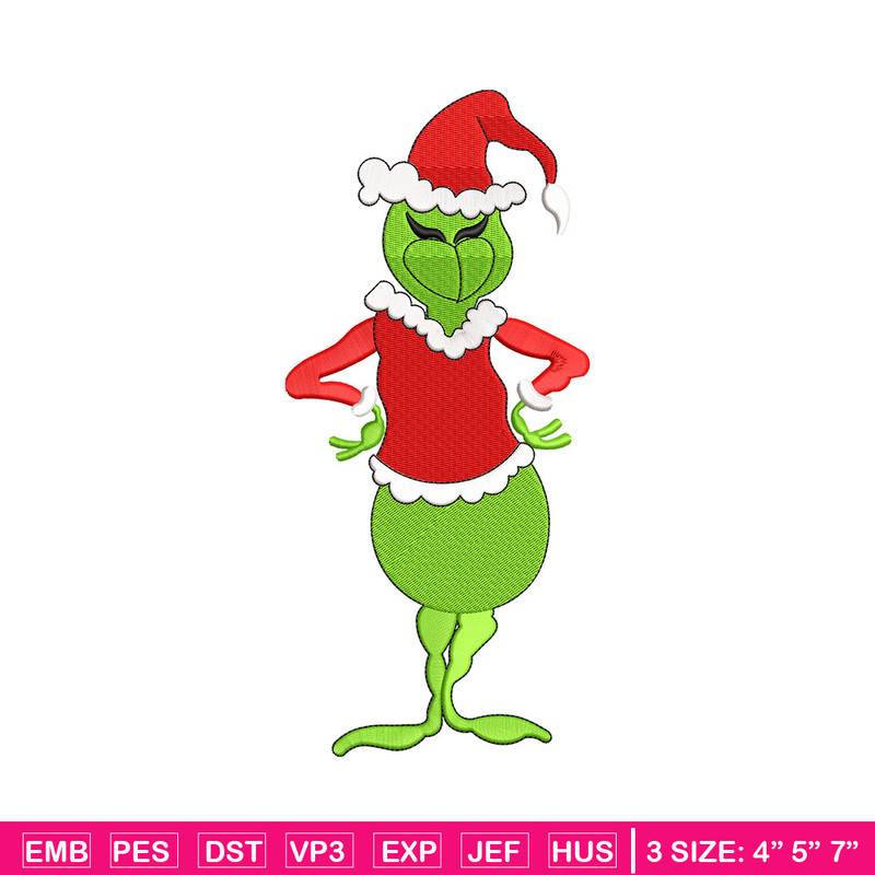 The Grinch embroidery design, Chrismas embroidery, Embroidery file, Embroidery shirt, Emb design, Digital download.jpg