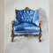 vintage armchair - vintage furniture - blue chair - - interior item - blue painting - watercolor painting - 3.JPG