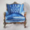 vintage armchair - vintage furniture - blue chair - - interior item - blue painting - watercolor painting - 5.JPG