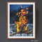 night - fire - bonfire - blue painting - watercolor painting - 2.jpg