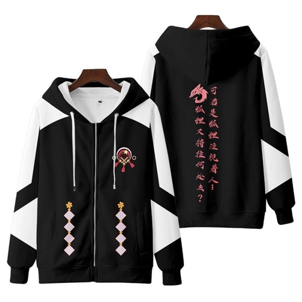 Yae Miko Genshin Impact All Over Print 3D Hoodie Zip Hoodie, Yae Miko Genshin Impact Hoodie 3D Zip Hoodie Fleece Hoodie
