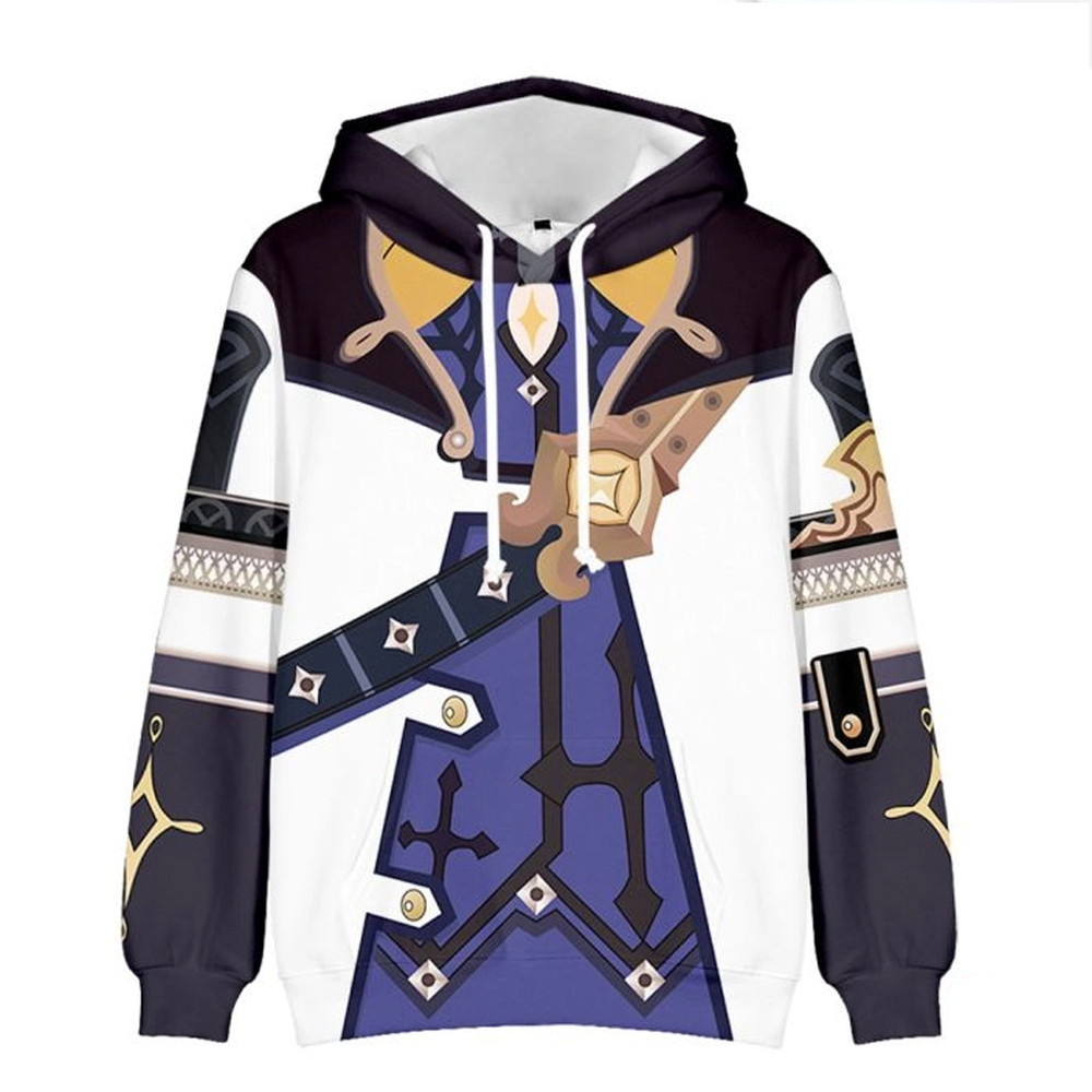 Genshin Impact All Over Print 3D Hoodie Zip Hoodie, Genshin Impact Hoodie 3D Zip Hoodie Fleece Hoodie
