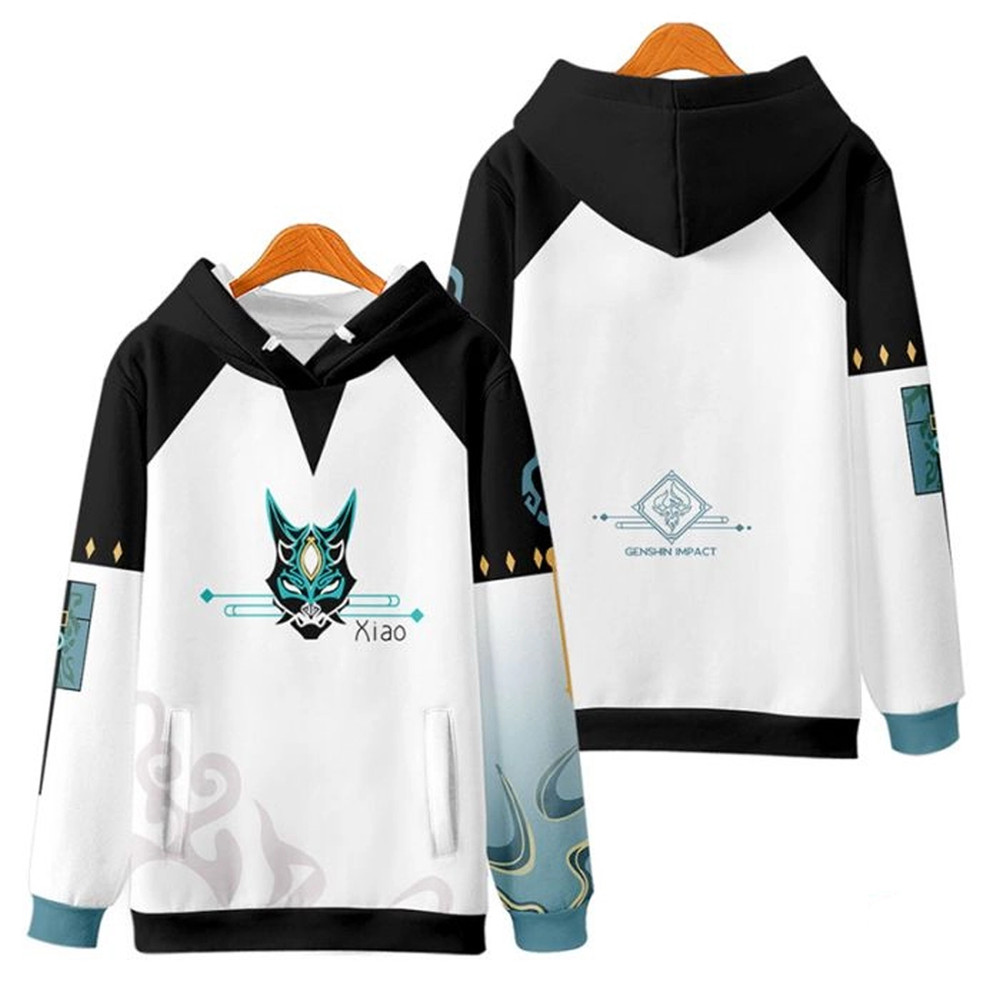 Xiao Genshin Impact All Over Print 3D Hoodie Zip Hoodie, Xiao Genshin Impact Hoodie 3D Zip Hoodie Fleece Hoodie