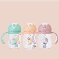 "Baby Soft Spout Sippy Cups, Learner Cup with Removable Handles, Leak-Proof, Spill-Proof, A Straw Brush, (US customers)