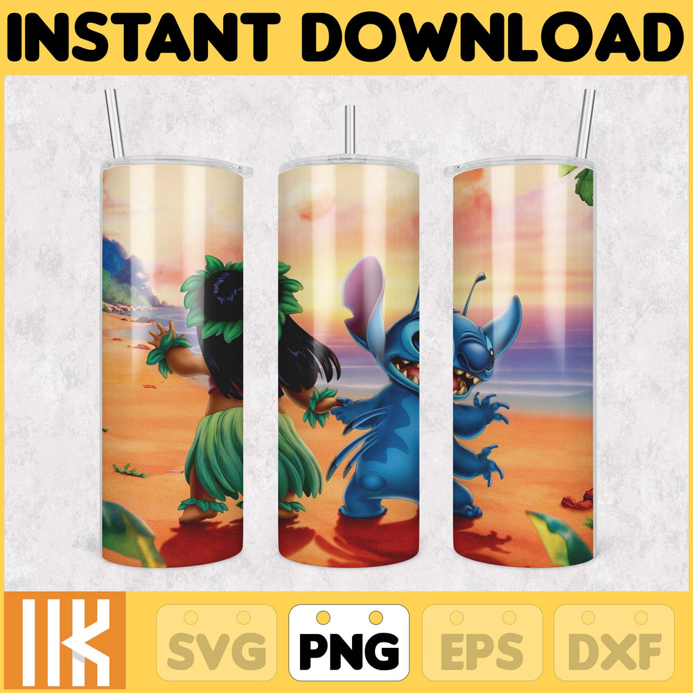 Lilo And Stitch Tumbler Wrap, 20 oz Lilo Tumbler PNG Image Sublimation, Stitch Tumbler Tumbler Cup, Cartoon Tumbler Wrap Design (3).jpg