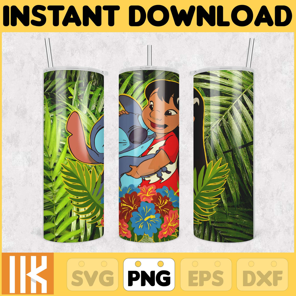 Lilo And Stitch Tumbler Wrap, 20 oz Lilo Tumbler PNG Image Sublimation, Stitch Tumbler Tumbler Cup, Cartoon Tumbler Wrap Design (12).jpg