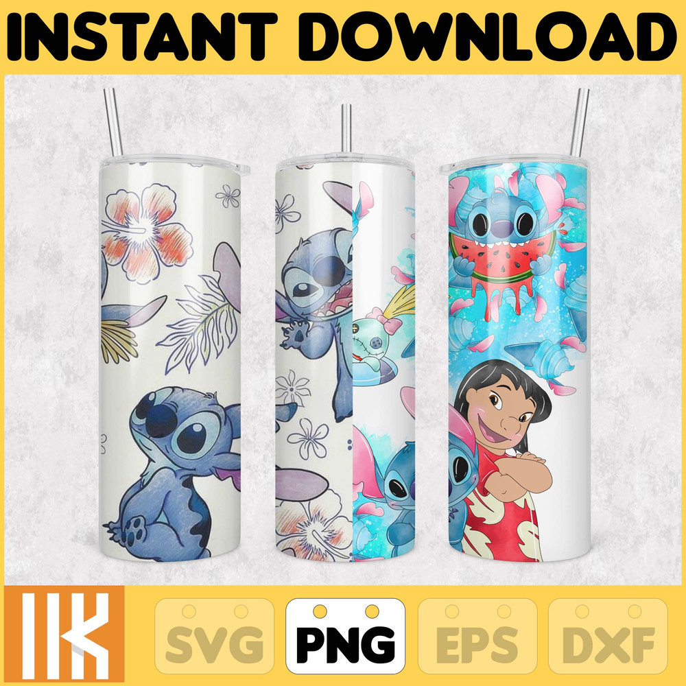 Lilo And Stitch Tumbler Wrap, 20 oz Lilo Tumbler PNG Image Sublimation, Stitch Tumbler Tumbler Cup, Cartoon Tumbler Wrap Design (19).jpg