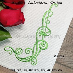 Art-nouveau motif embroidery design