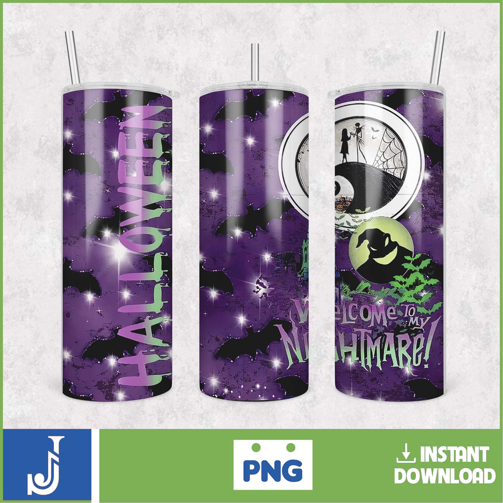 The Nightmare Before Christmas Tumbler Wrap, Instant Download 20Oz Tumbler PNG Wraps Design, Digital 20Oz Skinny Tumbler (8).jpg
