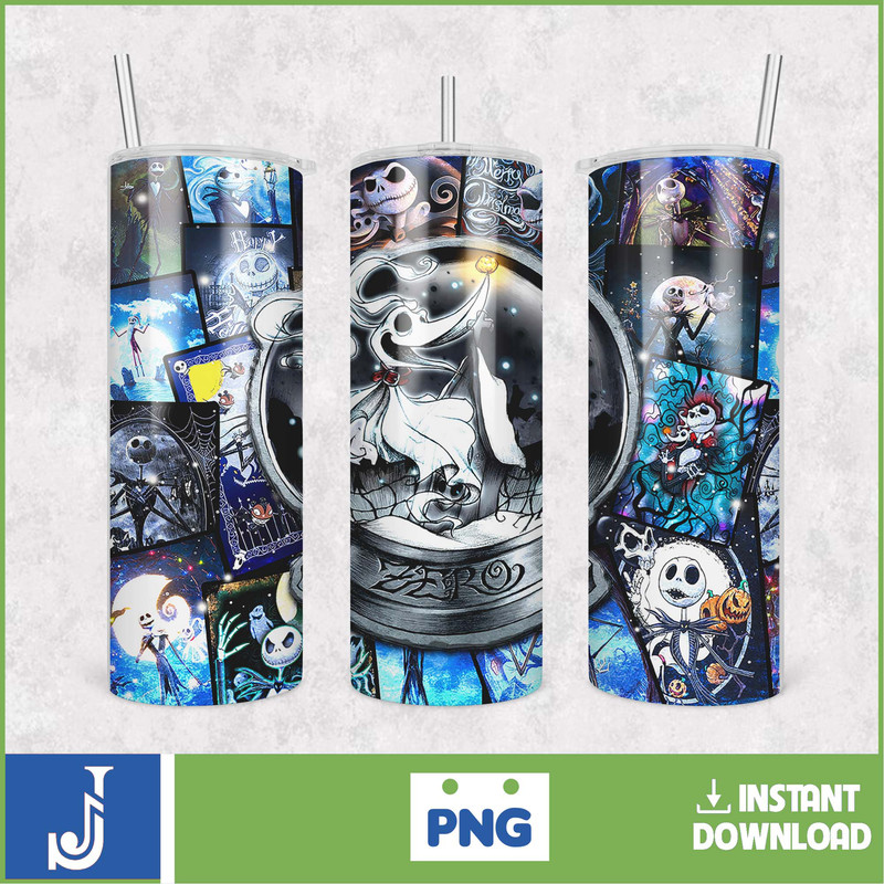 The Nightmare Before Christmas Tumbler Wrap, Instant Download 20Oz Tumbler PNG Wraps Design, Digital 20Oz Skinny Tumbler (14).jpg