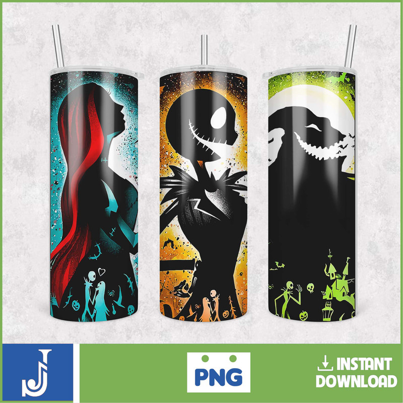 The Nightmare Before Christmas Tumbler Wrap, Instant Download 20Oz Tumbler PNG Wraps Design, Digital 20Oz Skinny Tumbler (21).jpg