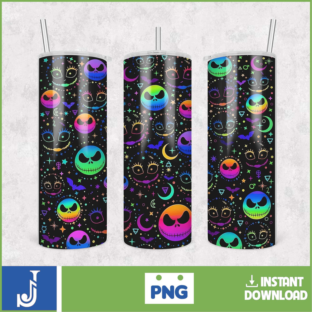 The Nightmare Before Christmas Tumbler Wrap, Instant Download 20Oz Tumbler PNG Wraps Design, Digital 20Oz Skinny Tumbler (23).jpg